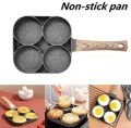 One-Three-Four-hole Omelette Pan Flat-bottomed Non-stick Egg Dumpling Pan Household Egg Burger Omelette Burger Frying Pan. 