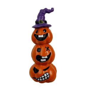 Mỉm cười bí ngô nhựa thu nhỏ bức tượng trang trí ngày Lễ Halloween cho mantels kệ và kinh dị chủ đề hiển thị