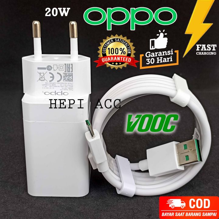 Cas Hp Oppo A52 Charger Type CHARGER OPPO VOOC FAST CHARGING 20W