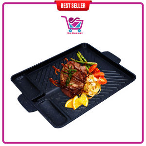 Ysgalery Panggangan persegi Square Korean Grill Pan Alat Pemanggang Yakiniku Sate Steak