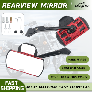 Universal Red Motorcycle Rearview Mirrors – Premium ABS Housing & Anti-Scratch Lens
