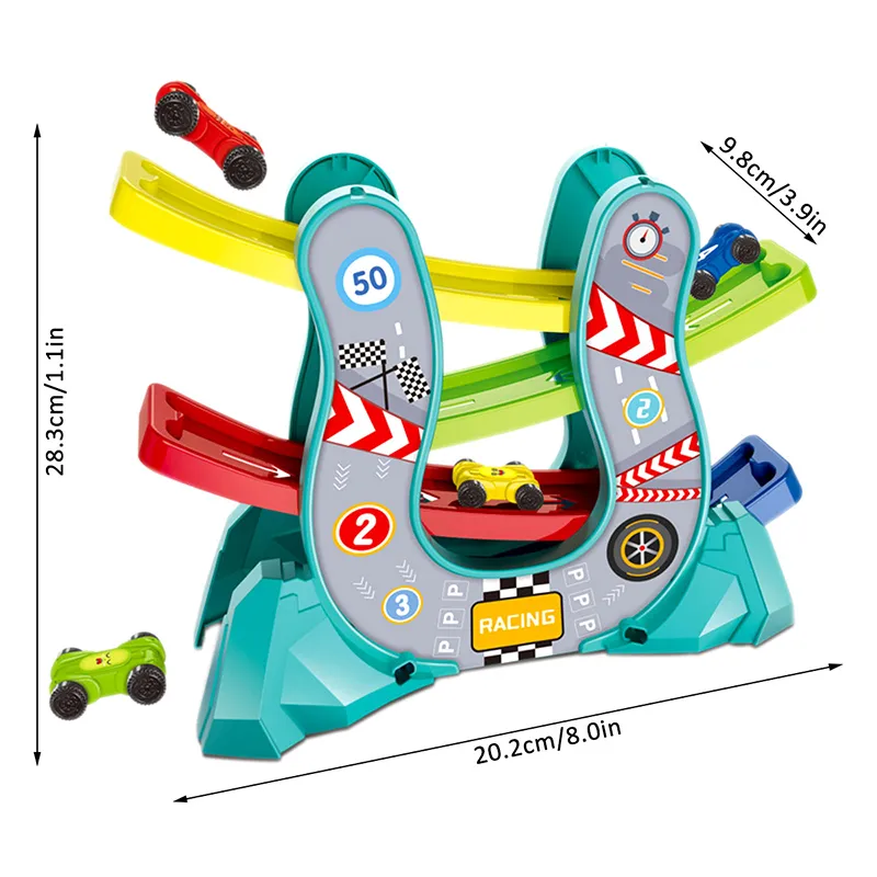 Toys for Kids Baby Race Track Car Toy Parking Lot, Stable Base