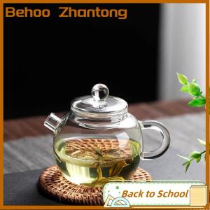 Behoo 150ml 5oz Mini Clear Teapot High Borosilicate For Hot Beverages Teapot For One Person Use Kung Fu Tea For Home Office Cafe