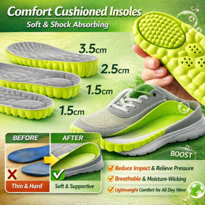 【Mugwort Deodorizes+Increases Height+Antibacterial】Height Increase Invisible Height Increasing Insoles Not Tired Feet Sporty Style Invisible Height Increasing Insoles  Anti Odor Sweat Absorption 不累脚吸汗运动增高鞋垫