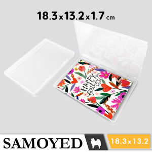 SAMOYED BX-SM-18313217 Tempat / Kotak Plastik PP Penyimpanan Serba Guna / Plastic Storage Box 18.3 x 13.2 x 1.7 / 183 x 132 x 17 cm (Kertas / Dokumen A6 / Aksesoris / Pernak-Pernik / Alat Tulis / Perlengkapan / Peralatan Seni / Jahit)