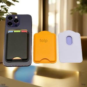 [COD] folp Strong Magnetic Card Holder For Magnetic Leather Wallet Case For 16 15 Pro Max For Galaxy S25 S24 Ultra Accessories Card Holder