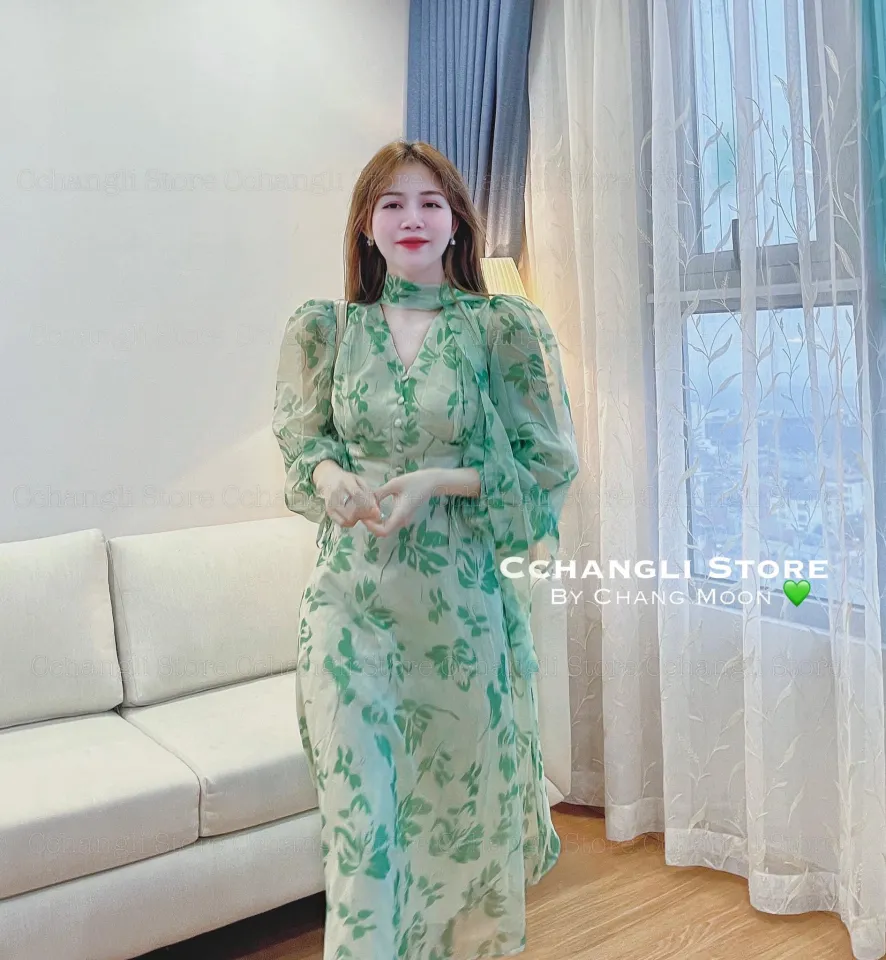 ĐẦM MAXI VÁY MAXI VOAN HOA NHÍ TAY BỒNG HÀNG QUẢNG CHÂU MẪU MỚI NHẤT - Đầm,  váy nữ | ThờiTrangNữ.vn