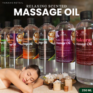 250ml Massage Oil Relaxing Spa Aromatherapy calming & stimulating effects on the body