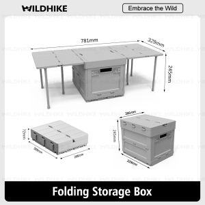 Foldable Multifunction Outdoor Camping Storage BoxHome storage boxCar Trunk Storage BoxFishing boxFoldable Table Storage Box