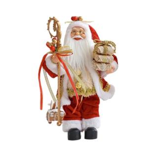 Christmas Santa Statue Window Decoration Holiday Party Figurine Accent Gift For Home Ornaments