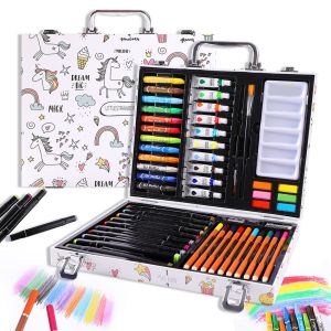 145pcs Art Coloring Set For Kids boy Drawing Painting Set For Kids Girl Children crayon pigment Christmas gift Birthday gift for kids