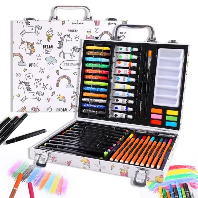 145pcs Art Coloring Set For Kids boy Drawing Painting Set For Kids Girl Children crayon pigment