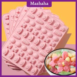 Mazhaha Mix Fruit Animal Silicone Chocolate Mold Rabbit Fish Fudge Candy Jelly Mould Geometric Heart Cake Decor Baking Ice Tray Gifts