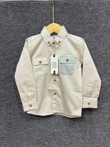 Kemeja Putih Anak Laki-laki Lengan Panjang Katong Kargo Terbaru/Kemeja Anak Distro Premium/Ootd Anak