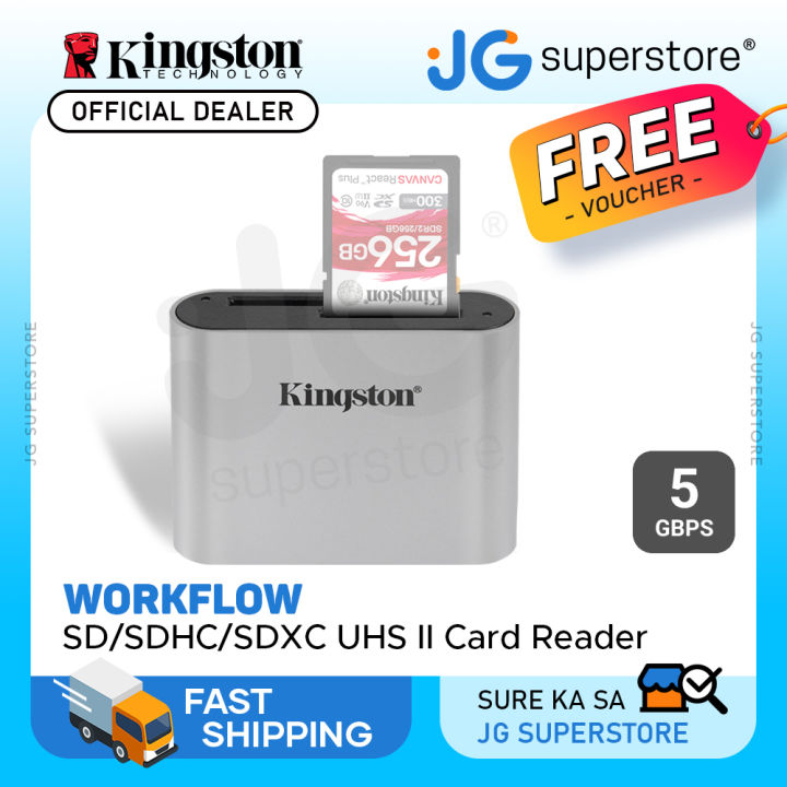 Kingston Workflow SD Card Reader with 2x UHS-II SD SDHC SDXC