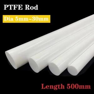 White PTFE Rod Soild Dia 5mm 6mm 7mm 8mm 10mm~30mm Polytetrafluoroethylene Round Bar Environment-friendly Non-toxic Plastic Rod