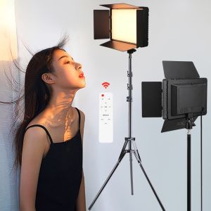 19inch Fill Light LED Video Panel Light with Stand Ultra Brightess 3-Color Light Dimmable Selfie Video Makeup Light Photography Lamp TikTok Youtube Live Lighting