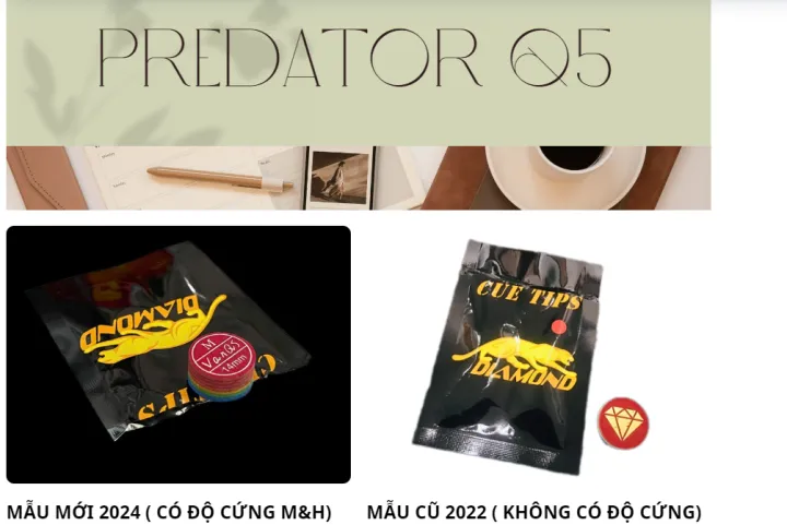ĐẦU CƠ BIDA DIAMOND x PREDATOR RAINBOW CUE TIPS