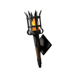 ODZ5L Cổ điển Đèn tường hình ngọn đuốc thời trung cổ Đèn khò kép Đèn LED Đèn đuốc lửa Halloween Đèn trang trí Chủ đề giả tưởng Đèn gắn tường giả hình ngọn đuốc Tiệc Halloween