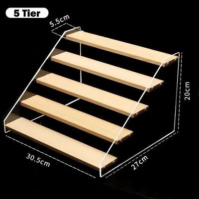 3/4/5 Tier Wooden Display Stand 3/4/5 Tier for Anime Model Riser Desk Organizers Shelf Perfume Rack Figure Stand make up