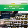 CETAK STIKER LABEL KEMASAN PRINT STICKER LABEL MAKANAN MINUMAN FREE REQUEST. 
