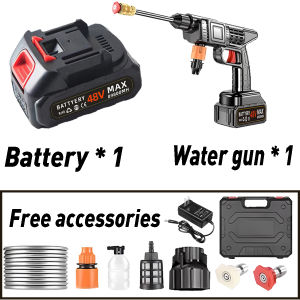【New For 2025】Portable Wireless high Pressure Washer Car Washer Heavy Duty 48V Lithium Battery Wireless Portable High Clean Water Gun outdoor home Washers High Pressure Water Pump garden watering flowersstone floors agriculture water gun