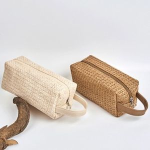 YIXINA แฟชั่นสำหรับผู้หญิง กระเป๋าเครื่องสำอางแต่งหน้า สีทึบทึบ สี่เหลี่ยมสี่เหลี่ยม กระเป๋าเงินทอ กระเป๋าใส่ดินสอ อุปกรณ์จัดเก็บข้อมูล กระเป๋าเครื่องอาบน้ำ สำหรับผู้หญิง