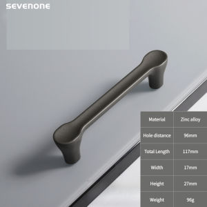 Modern Simple European Wardrobe Door Handle American Zinc Alloy Drawer Handle Black Gold Extended Cabinet Door Handle