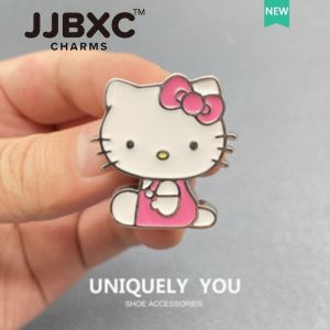JJBXC เครื่องรางข้าม การปรับให้เข้ากับอย่างเป็นทางการรองเท้าเฉพาะด้านบนตกแต่งหัวเข็มขัดโลหะ KT cat series