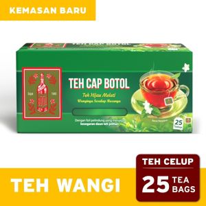 TEH CAP BOTOL HIJAU AROMA MELATI ISI 25bags (Ready Stock)