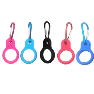 5Pcs Silicone Carabiner Keychain Outdoor Sports Silicone Bottle Clip Waterproof Hiking Organizers