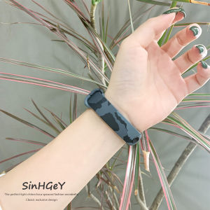 สายซิลิโคนสำหรับ Xiaomi Mi 7 / 6/5/4/3สายซิลิโคนพิมพ์ TPU สายรัดข้อมือลายพราง Mi สายรัดข้อมือเปลี่ยนสายกีฬา [พร้อมส่ง]