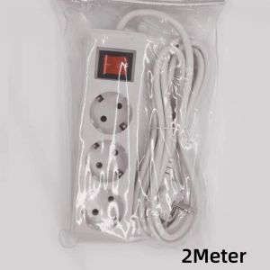 JING with ON/OFF Switch EU Power Strip 3/4/5 Sockets Multiple Sockets Extension Socket Durable 2/3/5Meters Cord Power Converter Home Use