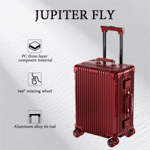 JUPITER FLY Aluminum Frame Luggage | 3-Layer Covestro PC 360° Silent Wheels TSA Lock Multi-Sizes