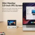 HAGIBIS X86 Mini Monitor 380w 8-in-1 USB-C Docking Station,High Power Delivery,,Multiple Ports,Portable Design,Aesthetic Appeal. 