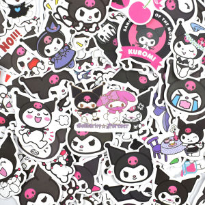 【Ready Stock】50/100 Sheets Stickers Cute Kuromi Melody Decorative Waterproof Stickers Waterproof DIY Cute Sticker Cartoon Stickers PET notebook thank you sticker stickers book set kids stiker