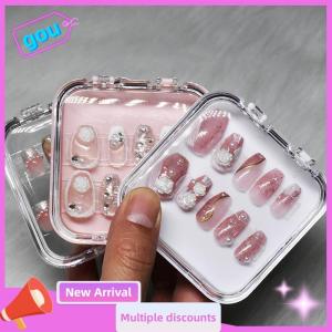 gou Nail Art Organizer nhựa trong suốt bao bì hộp Nail tăng cường lưu trữ trang sức vòng cổ hiển thị Hộp quà tặng