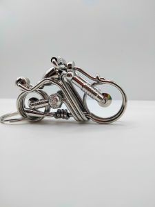 🇹🇭🗝️พวงกุญแจสแตนเลสงานแฮนด์เมด มอเตอร์ไซค์ K21  ขนาด6.5 -6.9  cm