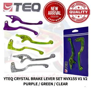 YTEQ CRYSTAL BRAKE LEVER SET NVX155 V1 V2 NMAX V1 V2 V3 PURPLE GREEN CLEAR