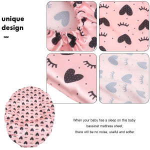Bassinet Mattress Sheet Fitted Crib Sheet Soft Waterproof Bed Protector For Portable Crib