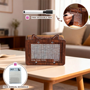 Wooden Savings Challenge Piggy Bank with Dry Erase Marker ₱20000 Money Tracker Box Reusable DIY