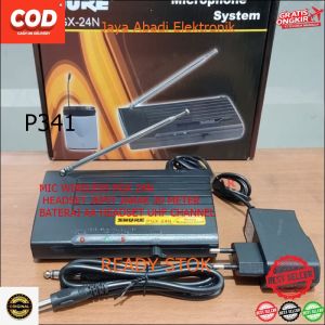 P341 Set Microphone Wireless Profesional PGX-24N Jarak Jauh 30m dengan Baterai AA dan Headset UHF Ch