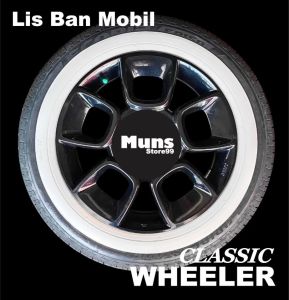 Lis ban Mobil Klasik White Wall Ban Mobil Velg Ring 12-16b WHEELER Classic Single Colour