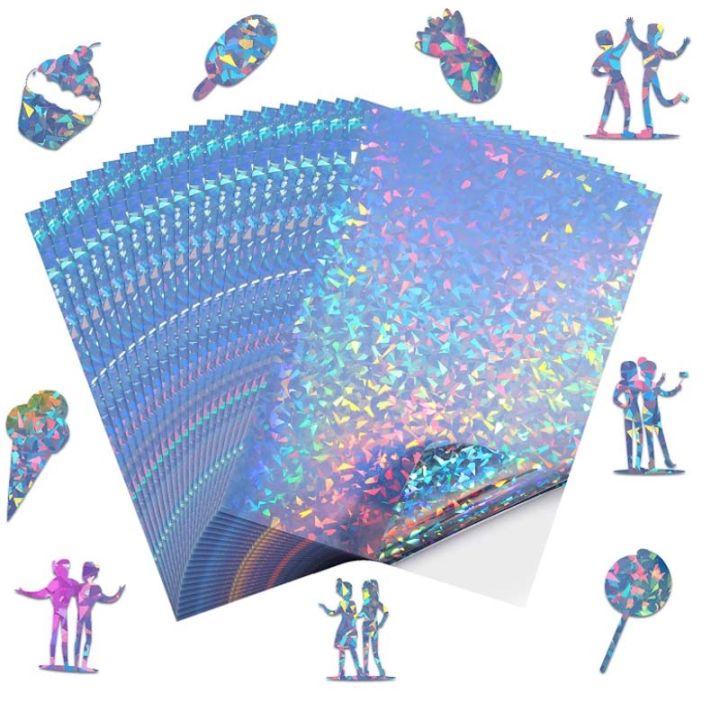 [office stationery]20 Sheets Holographic Printable Vinyl Sticker Paper ...