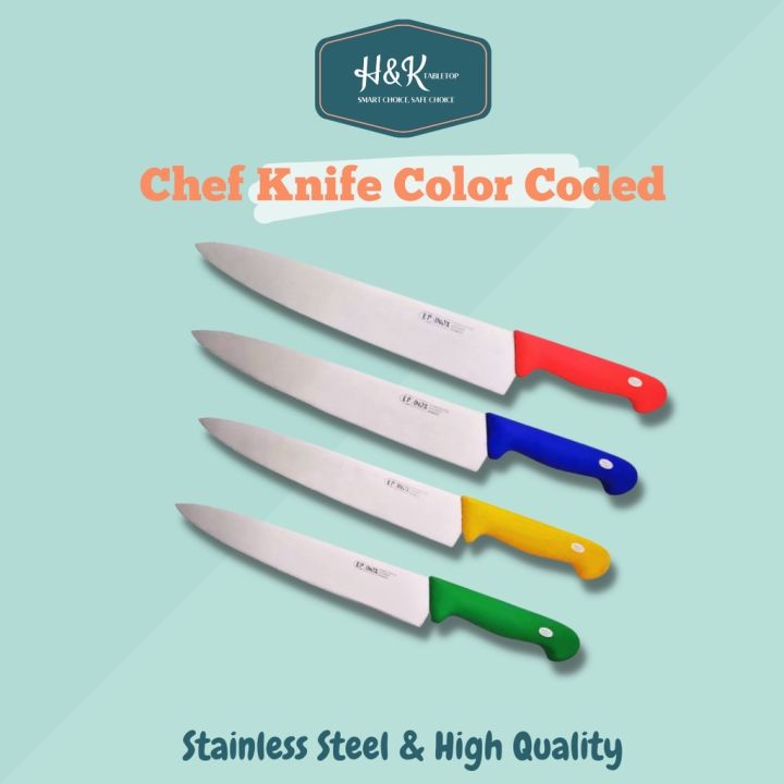 COD H K Kitchen Chef Knife Color Coded High Quality Commercial Use Lazada PH