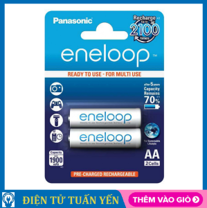 Pin sạc AA Eneloop BK-3MCCE/2BV dung lượng 2000mAh (vỉ 2 viên) - Hàng chính hãng