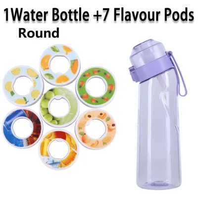 【Customizable】 7/1 Pcs Air Up Flavored Water Bottle Scent Water Cup Sports Water Bottle For Outdoor Fitness Water Cup With Straw Flavor Pods