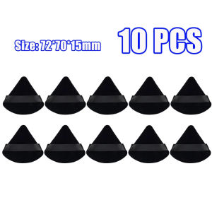 【Grilrigrin】20Pcs Crystal Velvet Triangle Powder Puff Ultra-Soft Washable Short Fluff Bows Loose Powder Cosmetic Puffs Sponge Apply Makeup Tools ﻿