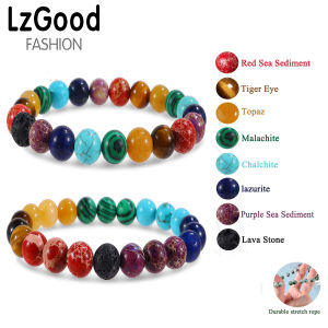 【Fast Delivery+Free Jewelry Box】Bivei Natural Gemstone Semi Precious Healing Crystals Handmade Stretchy Round Beads Bracelet Enhance Positive Energy