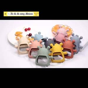 BAO TAY GẶM NƯỚU Silicon BABY MINIONS massage nướu nhẹ nhàng (Không chứa BPA an toàn tuyệt đối cho bé)